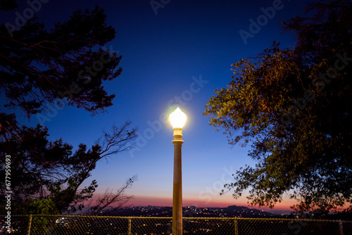 A Lonely Light Pole by Dusk near Griffith Observatory - Los Angeles, California