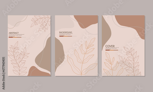 Set of abstract hand drawn templates, universal cover template for social media posts, book, catalog, stories, mobile apps, banners design, web or internet ads