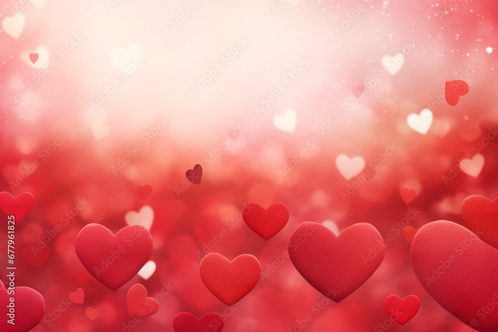 valentine background with hearts and copy space
