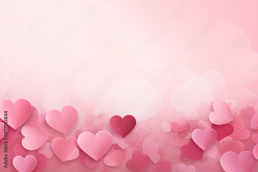 valentine background with hearts and copy space
