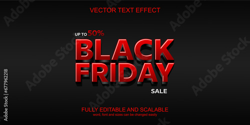 3d text effect black friday promotion vector editable