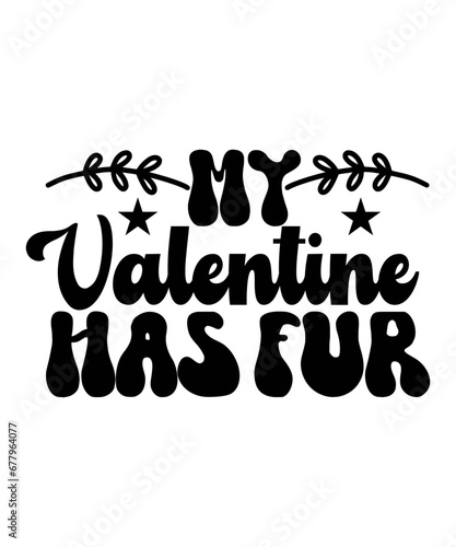 My Valentine Has Fur SVG Design photo