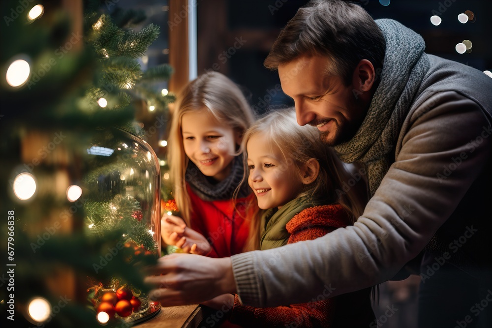 Joyful Family Moment: Decorating for Christmas Together Joyful Family Moment: Decorating for Christmas Together