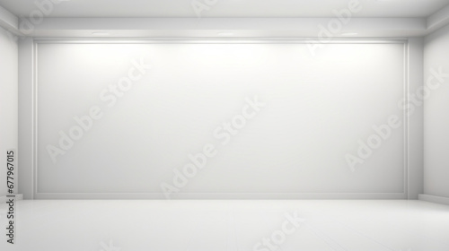 White stage isolated on empty space background abstract in luxury studio room Generative Ai.