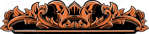 Classic ornament vector design for elements editable color