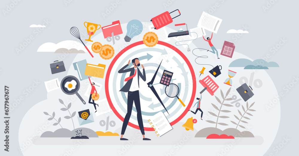 Acute stress and emotional frustration from overload tiny person ...