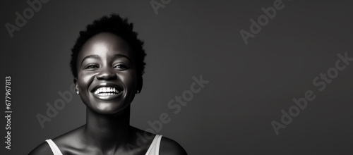 African black woman happy smiling photo