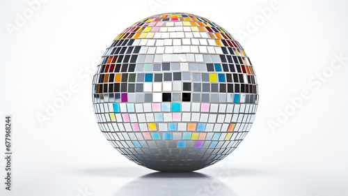 mirror disco ball isolated on the background, a musical object
