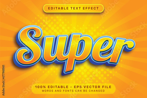 super 3d text effect and editable text effect