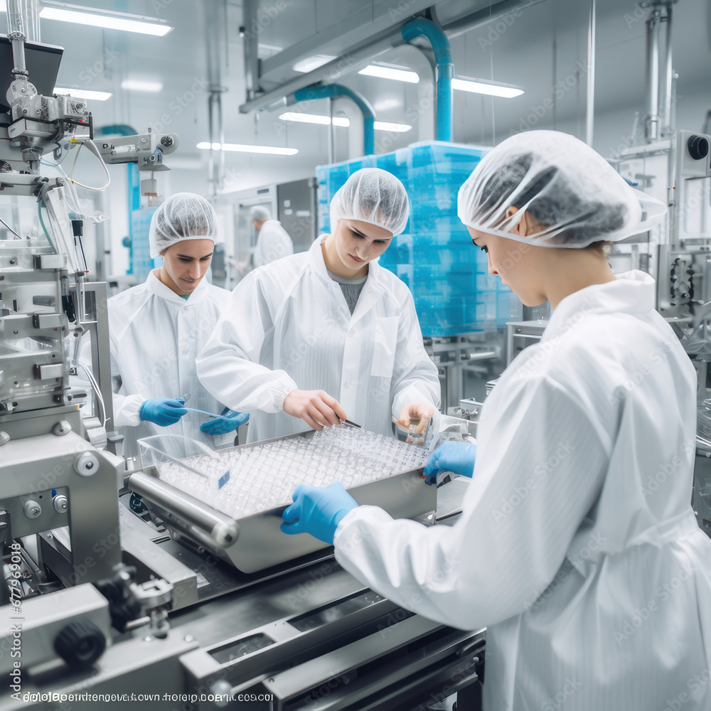 Collaborative Efforts in a Modern Food Factory Workers Ensuring Hygienic and Efficient Production Collaborative Efforts in a Modern Food Factory Workers Ensuring Hygienic and Efficient Production