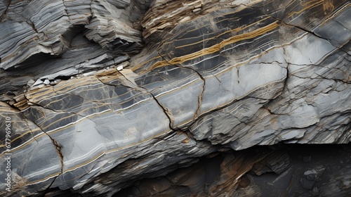 A close up of a large piece of rock with oil ines. Generated AI