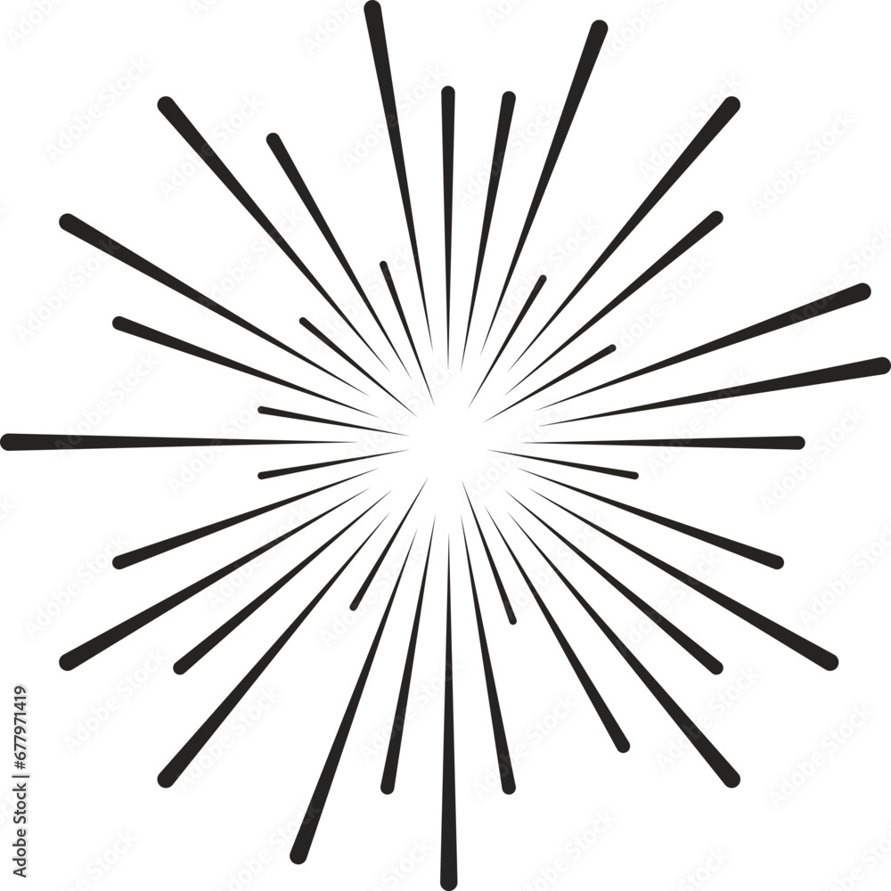 Obraz premium balck fireworks burst