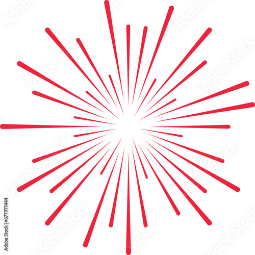 red fireworks burst vector