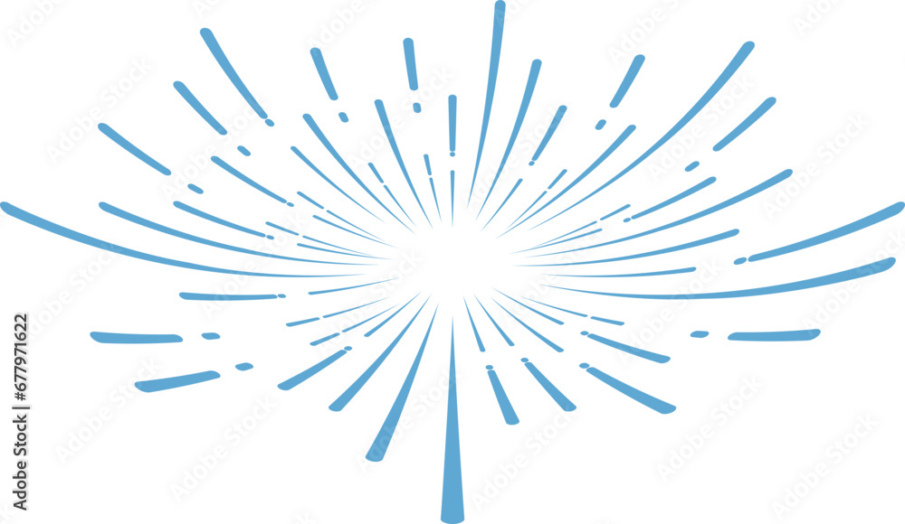 Obraz premium blue fireworks burst