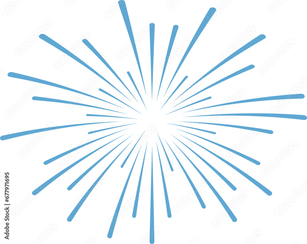 Obraz premium blue fireworks burst