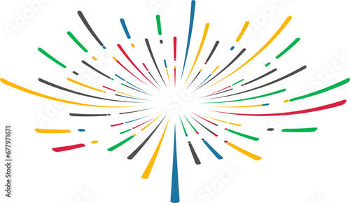 colorful fireworks burst vector