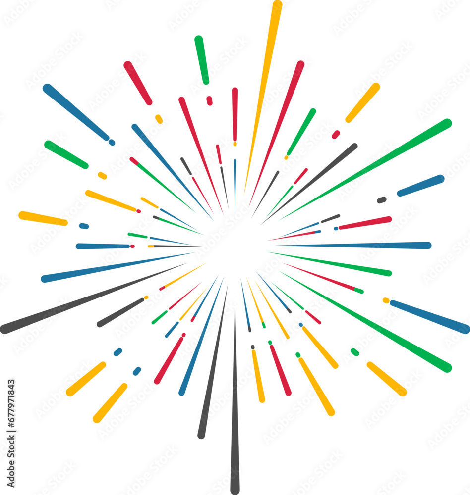 colorful fireworks burst vector