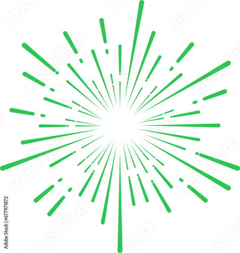 green fireworks burst vector