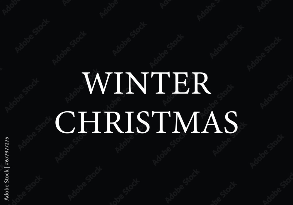 Winter Christmas beautiful text illustration design