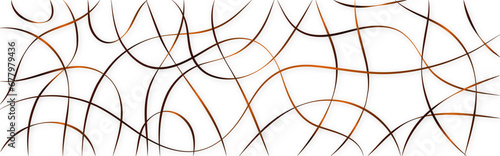 Random line pattern background. Decorative pattern with tangled curved lines. Random chaotic lines abstract geometric pattern vector background.	
