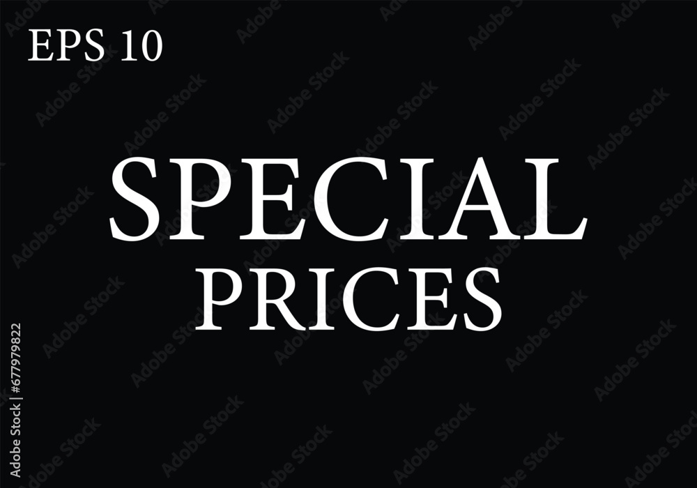 Special Prices text effect illustration