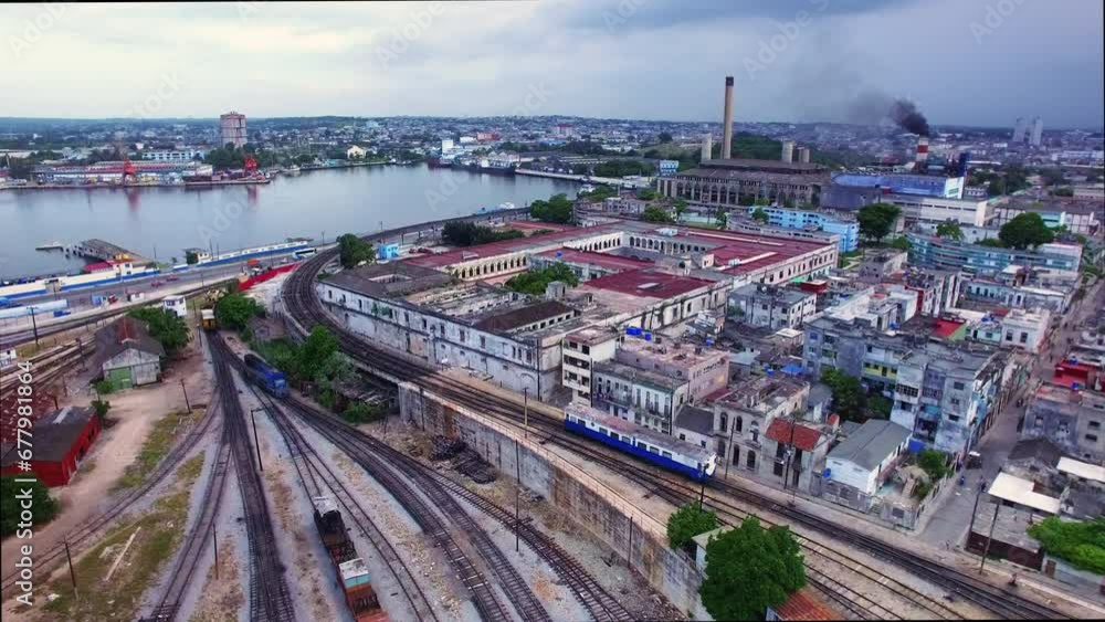 Havana, Cuba old train depot aerial images Havana, Cuba old train depot aerial images