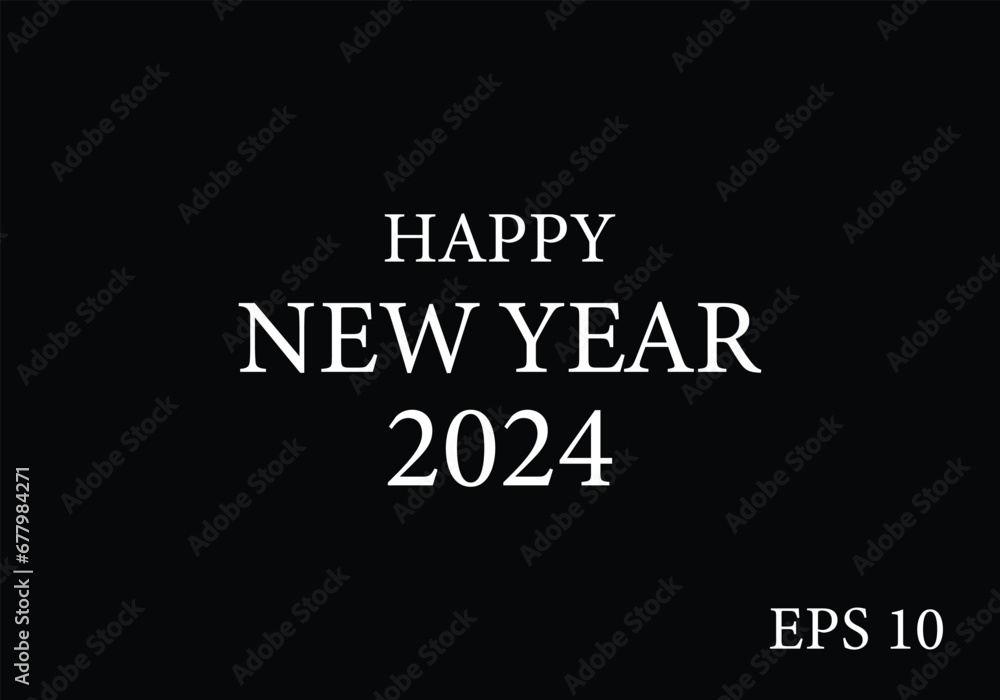 Happy New Year 2024 text design