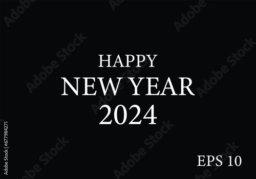 Happy New Year 2024 text design