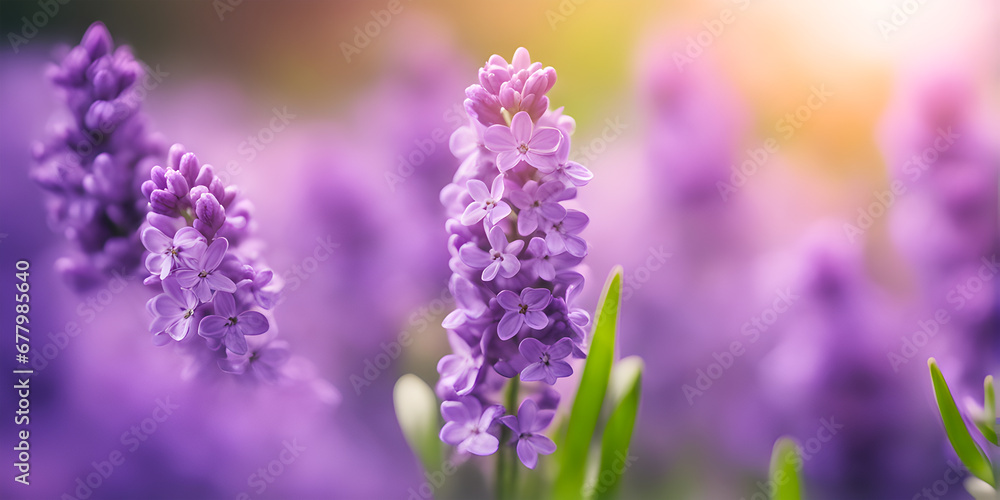 Fototapeta premium Beautiful purple hydrangea flowers . flowers pedals low aperture macro shot.