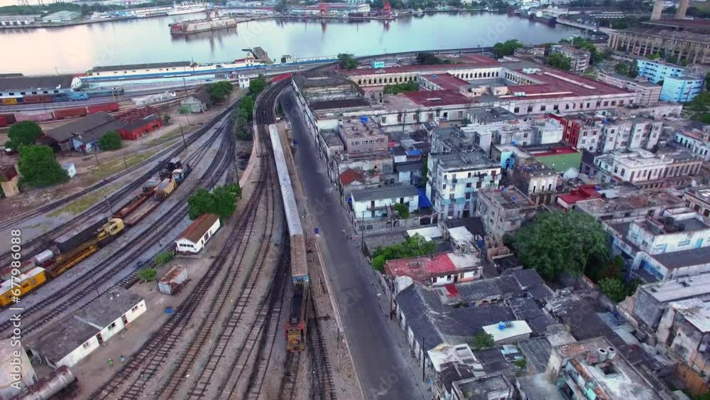 Havana, Cuba old train depot aerial images Havana, Cuba old train depot aerial images