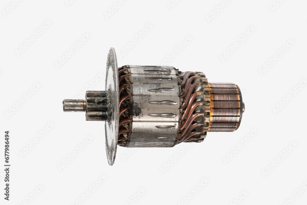 top view machine part on a white background top view machine part on a white background