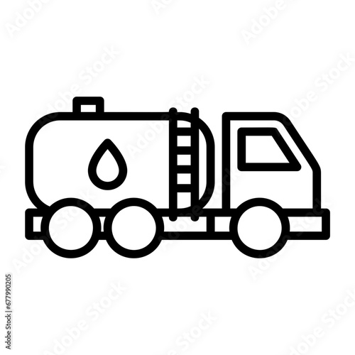 Fuel truck, oil transport, petroleum delivery, tanker truck, liquid fuel transport icon and easy to edit.