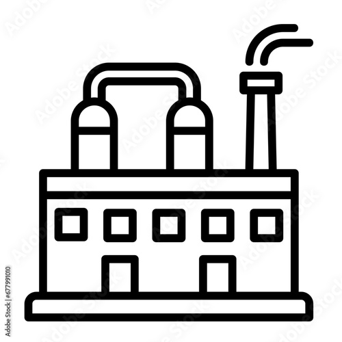 Oil refinery, processing plant, petroleum facility, refining unit, oil processing facility icon and easy to edit.