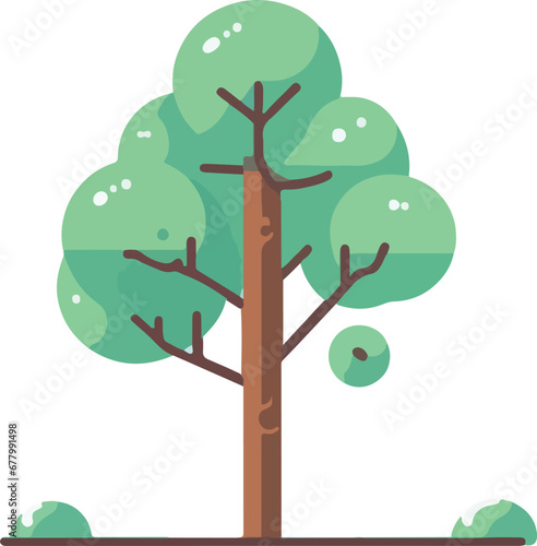 tree with leaves vector