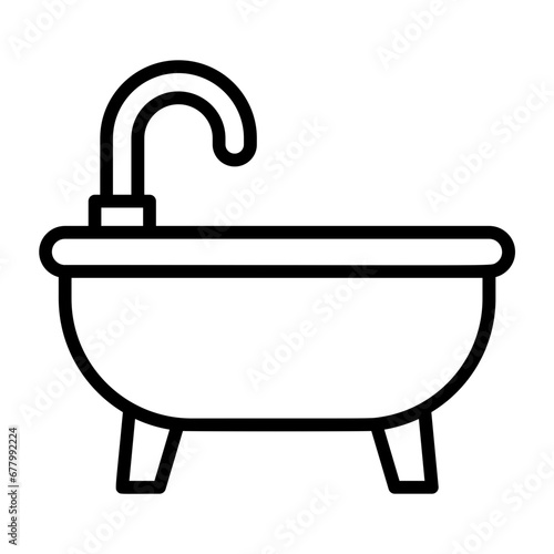 Bath, tub, bathing tub, bathing vessel, soaking tub icon and easy to edit.