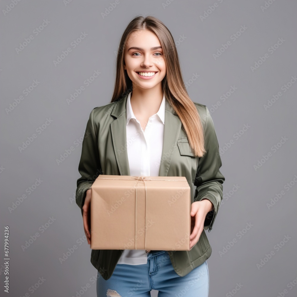 young beautiful Caucasian business woman smiling with happy and cool smile at the camera young beautiful Caucasian business woman smiling with happy and cool smile at the camera