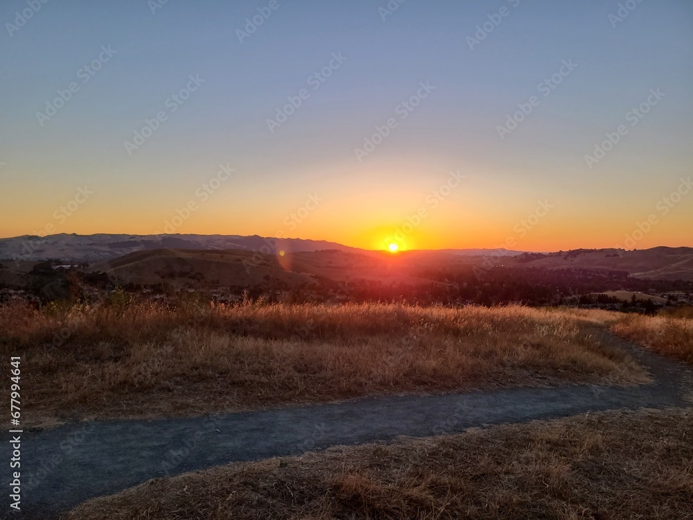 Sunset over the San Ramon Valley, California