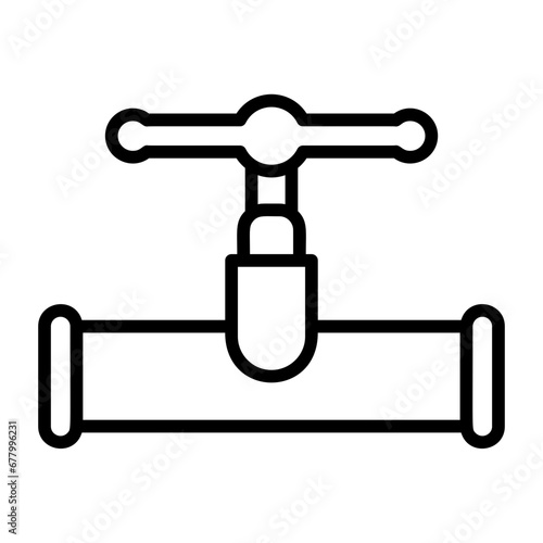 Control valve, regulating valve, shutoff valve, flow valve, stopcock icon and easy to edit.