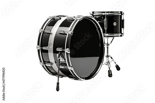 Focus on the Bass Drum isolated on Transparent background. Generative Ai photo