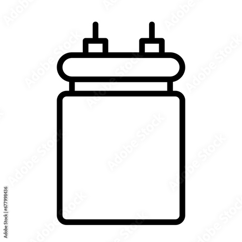  Condenser, electrical capacitor, electrical condenser, energy storage device, electric charge accumulator icon and easy to edit.