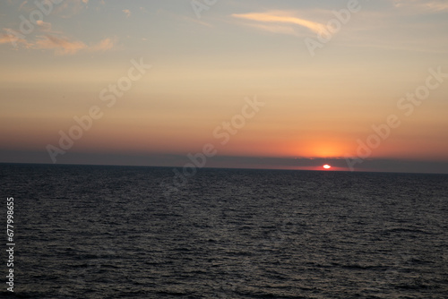 Beautiful seascape sunset sky sea ocean