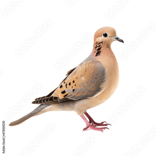 mourning dove bird isolated on transparent background,transparency 