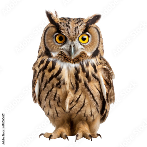 Owl isolated on transparent background,transparency 