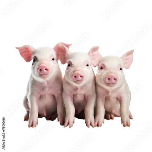 piglets isolated on transparent background,transparency 