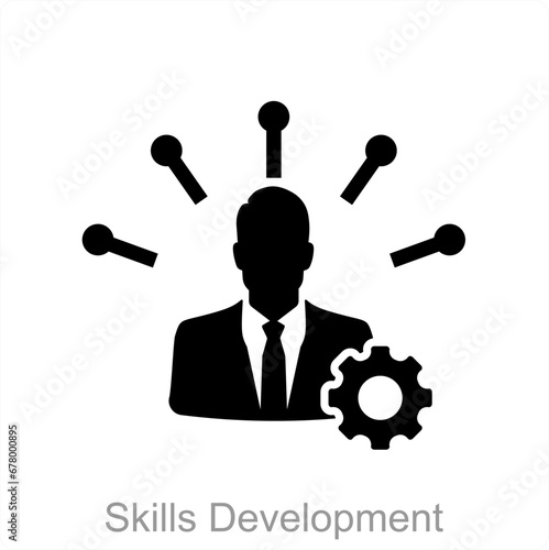 Skills Development and abilities icon concept