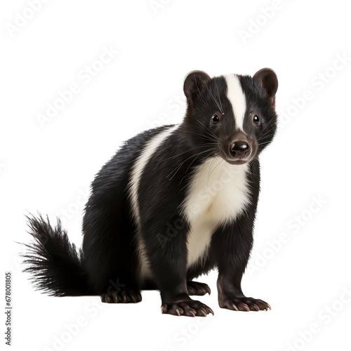 Skunk isolated on transparent background,transparency 