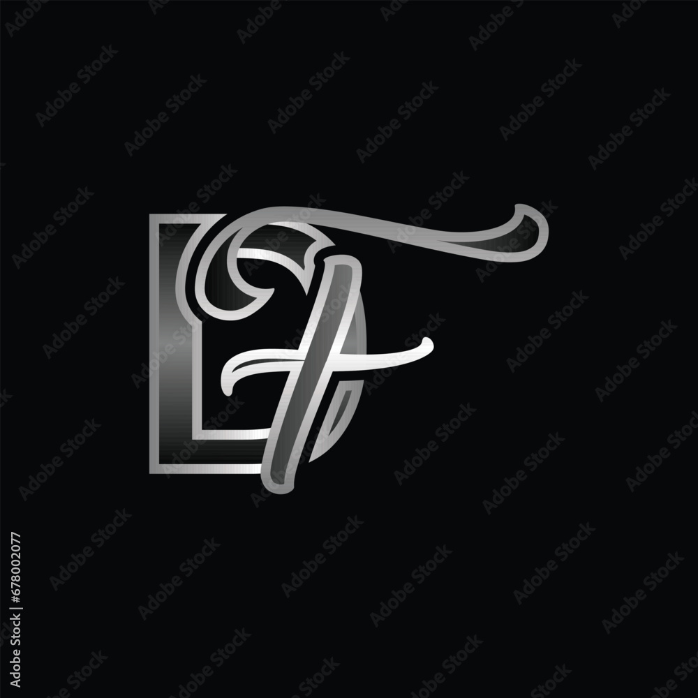 Letter DF luxury modern monogram logo vector design, logo initial vector mark element graphic illustration design template