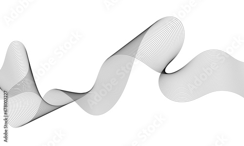 Abstract grey, white wavy smooth element swoosh speed wave modern stream curve and technology lines on transparent background.