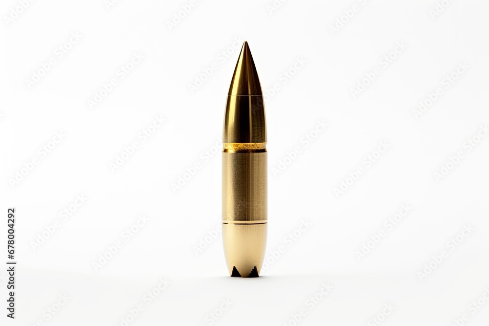 closeup of a bullet isolated on white background closeup of a bullet isolated on white background