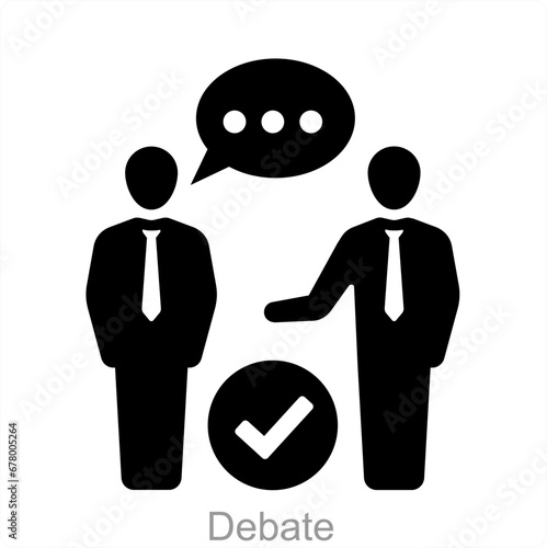 Debate and discuss icon concept